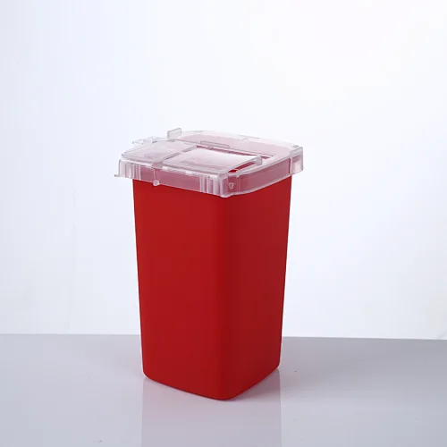 1L Capacity Needles Bin Biohazard Needles Disposal Collect Box Medical Standard Disposable Medical Sharp