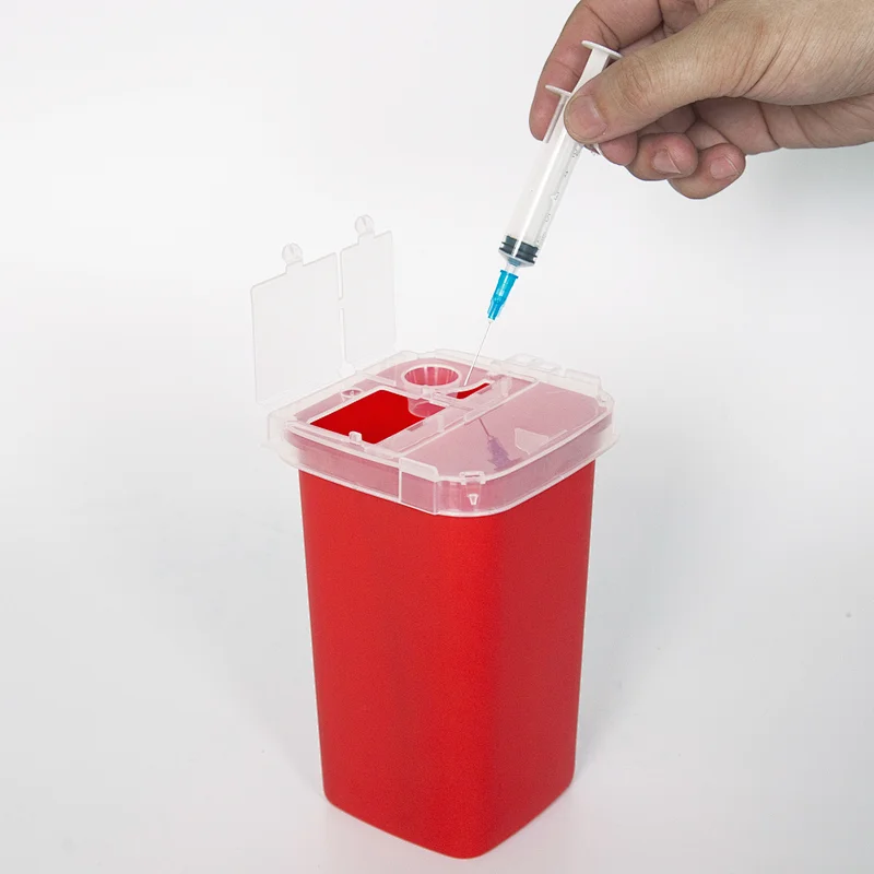 High Quality Best Price 1L 3L 8L 15L Medical Plastic Sharps Bin Bio Safety Box Waste Sharps Hospital Containers