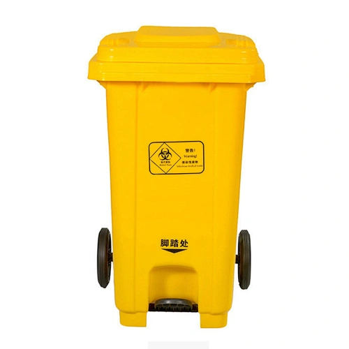 240l plastic medical trash bin waste container garbage can with pedal and lid