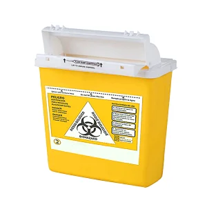 FDA 5qt yellow sharps containers sharp bin needle disposal