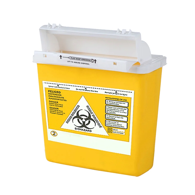 FDA 5qt yellow sharps containers sharp bin needle disposal
