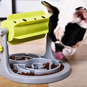 Eco Friendly Interactive Dog Slow Bowl Feeder Raised Elevated, Dog Puzzle Toys Custom Pet Cat Slow Feeder Dog Bowl