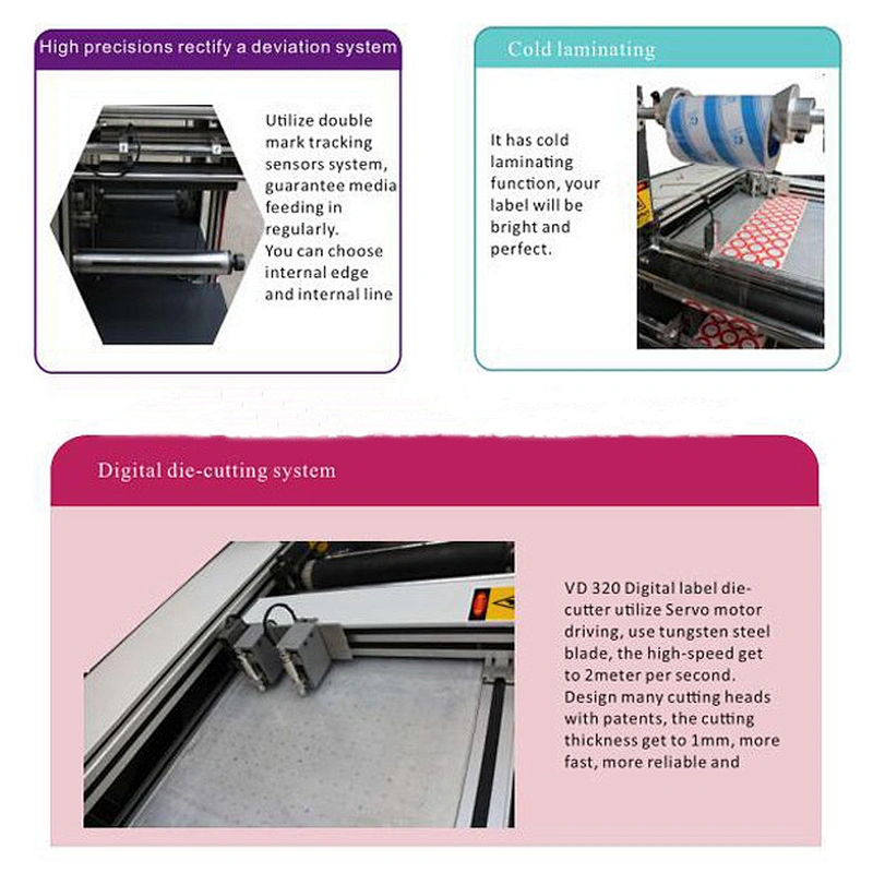 320mm Lable Die Cut Sticker Printer And Cutter Machine For