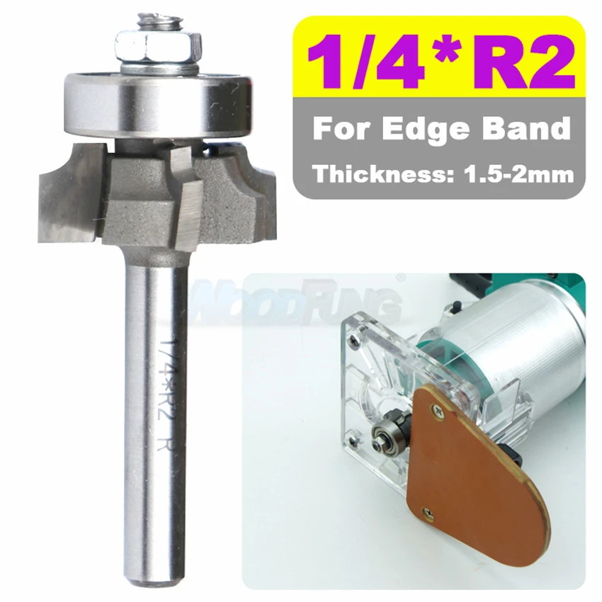 woodworking milling cutter 4 teeth trimming knife edge trimmer wood router bit edge cutting trimming blade for trimmer