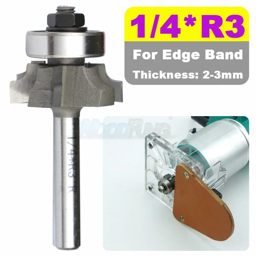 woodworking milling cutter 4 teeth trimming knife edge trimmer wood router bit edge cutting trimming blade for trimmer