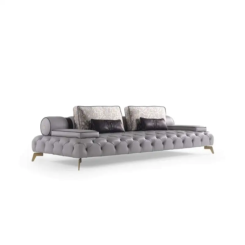 Modern Customized Living Room Furniture Luxury Sofa Cum Bed Chesterfield sofa leather sofa