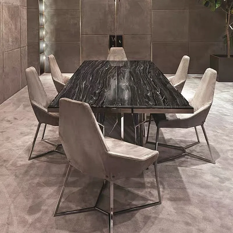 Marble dining table set