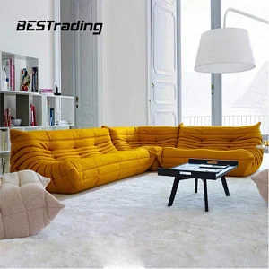 Lazy Sofa Indoor sponge faux pleated chair Large Bean Bag leather double sofa chair