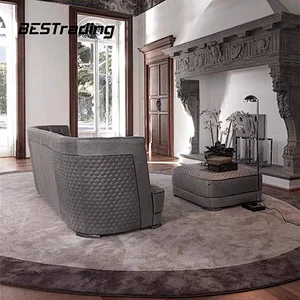 European style modern home furniture leisure couch velvet fabric sofa living room sofa