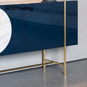 Modern Dinnig Room Livig Room Furniture Dark Blue Wood Siddboard Storage Sideboard