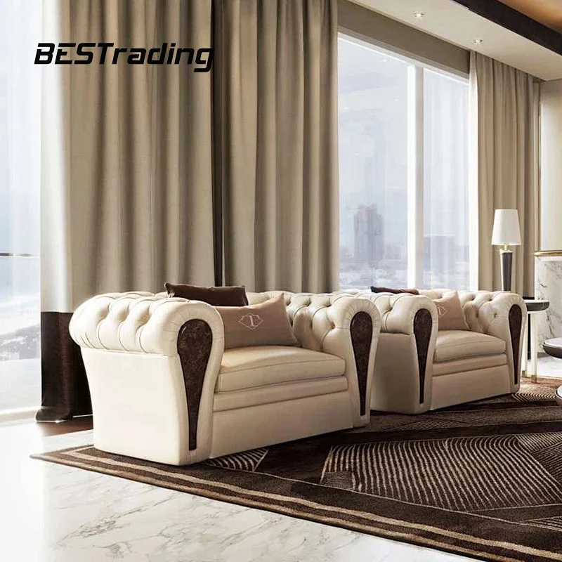 New sofa design luxury sofa sets Chesterfield Sofa