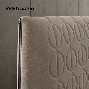 Modern design luxury italian bed furniture leather bed king size bed