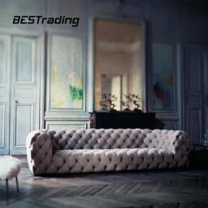 Modern creative villa sofa living room furniture velvet sofa luxury furniture sofa set