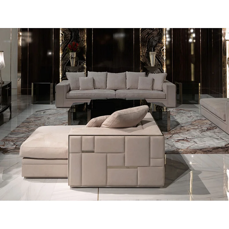 Italian luxury new design leather sofa living room furniture