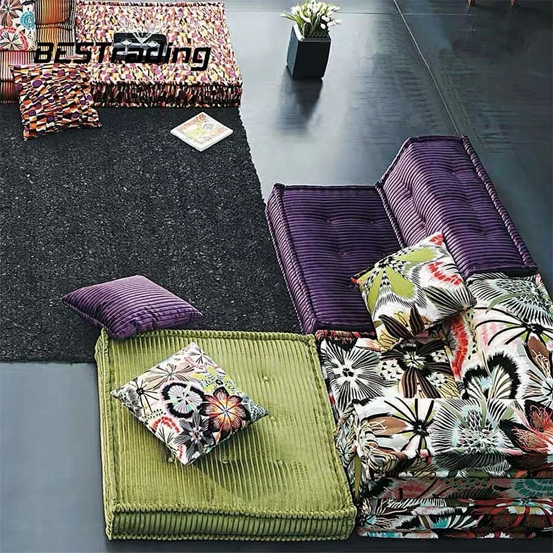 Living room U shape sectional sofa fabric