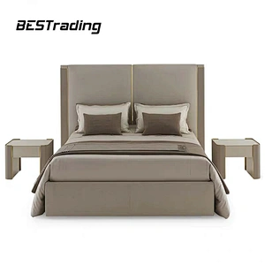 European Design Luxury Modern Bed Furniture Leather Bed