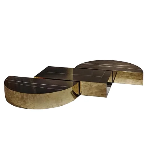 Unique Design Living Room Center Table Modern Semicircle Splicing Coffee Table