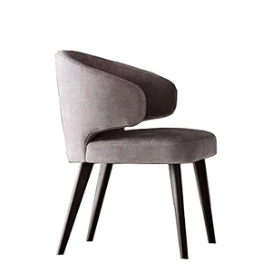 Nordic Minimalistic Dining Room Furniture Fabric Chair Wood Chair