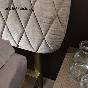 Light luxury bedroom furniture double bed nordic minimalist  fabric bed