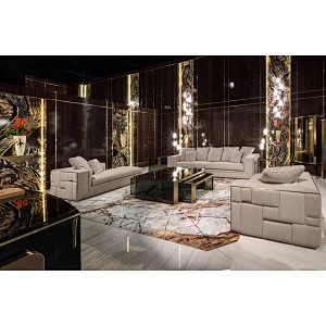 Italian luxury new design leather sofa living room furniture