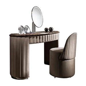 Wooden mirrored dressing table
