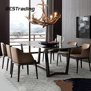 Contemporary Style Dinning Room Furniture Dining Table Sets Marble Top Dining Table