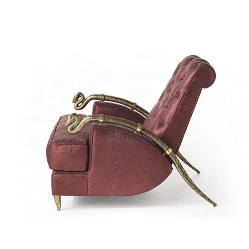 European Style High End Customized Home Furniture Luxury Leather Lounge Chair Relax Chair  Arm Chair