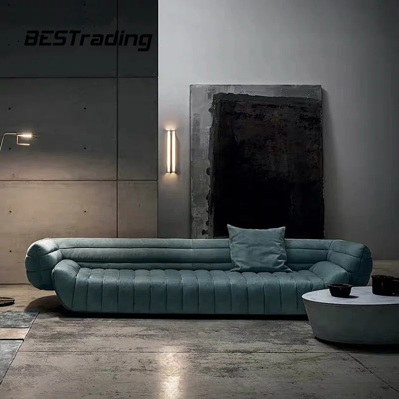 Living room furniture modern leather sofa
