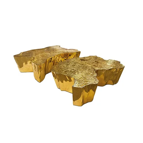 European High End Coffee Table Living Room Furniture Art Design Center Table Luxury Gold Coffee Table