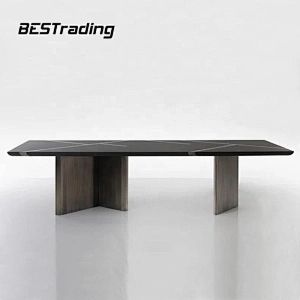 Modern luxury dining room table 10 seater dining table set