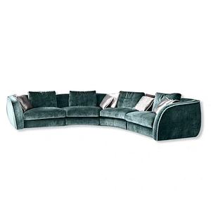 Global hot-selling velvet sofa multiple color options u shape sofa set 7 seater living room sofa