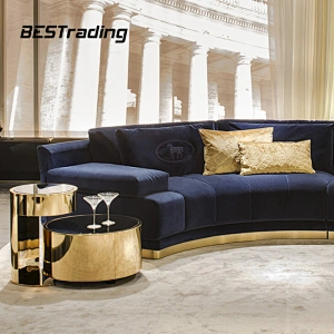 High Quality Hotel Lobby Living Room round sofa Round Couch Furniture 7 Seats Sofa set