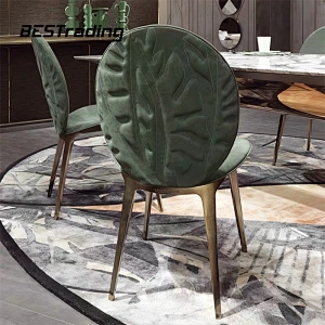 Italian design metal table light luxury marble top table set dining table