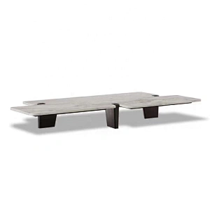 Large white industrial coffee table