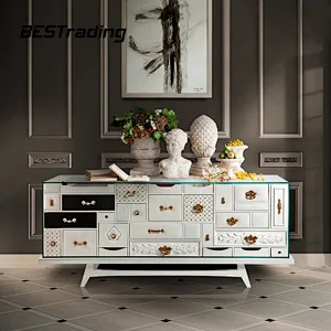 Wood storage drawers cabinet