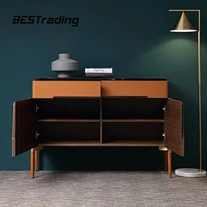 New Fashion Collection Home Furniture Wooden Cabinet Modern Console Table Marble Top Sideboard