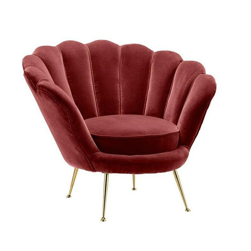 One seater velvet sofa nordic