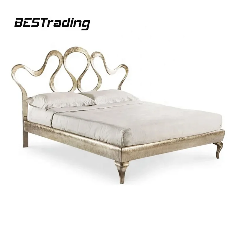 Modern luxury furniture king size bed french bed