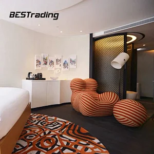 Multiple color options living room furniture relax chair special design for modern family fabric lazy chair