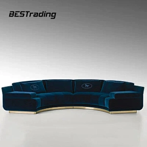 High Quality Hotel Lobby Living Room round sofa Round Couch Furniture 7 Seats Sofa set