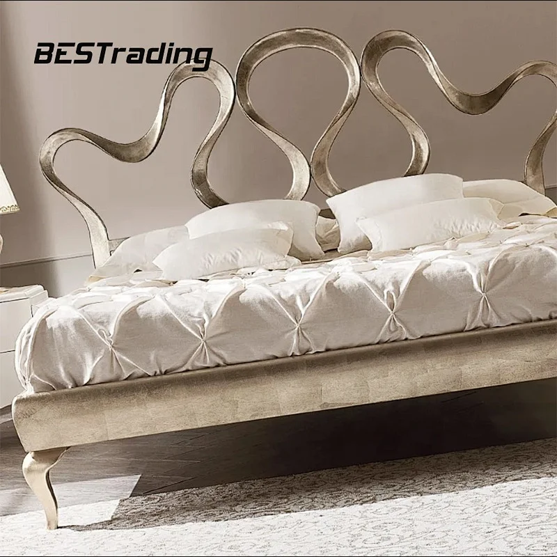 Modern luxury furniture king size bed french bed