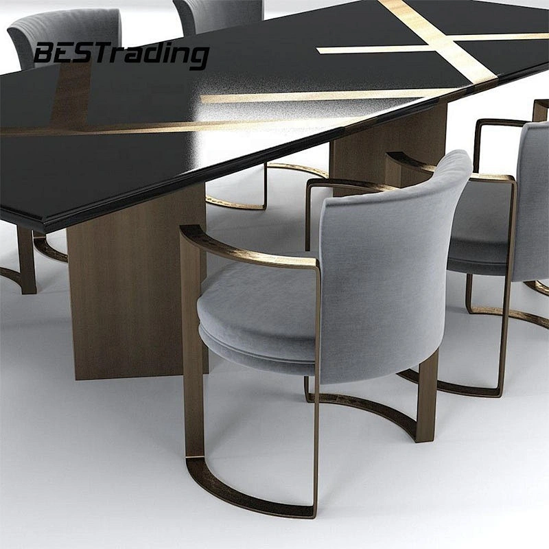 Modern luxury dining room table 10 seater dining table set