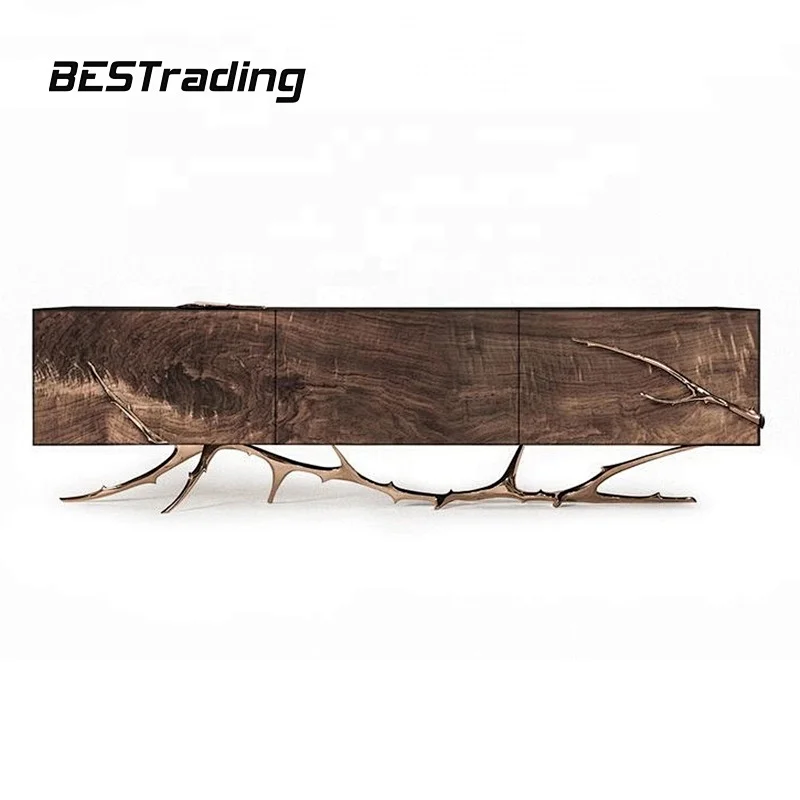 Furniture living room wood tv stand tv floor stand