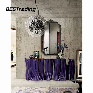Sparkling Modern Customized Villa Hallway Side Table Fiberglass Or Wood Console Table