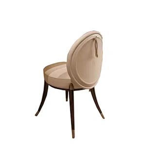 Modern Luxury Dining Home Sets wooden legs Leather Upholstered Dining Chair
