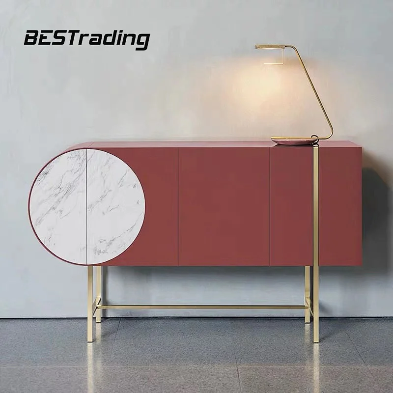 Modern Dinnig Room Livig Room Furniture Dark Blue Wood Siddboard Storage Sideboard