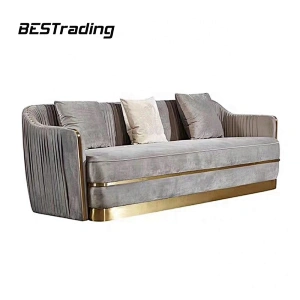 Modern design Luxury living room furniture sofa velvet fabric sectional living room sofas