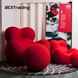 Multiple color options living room furniture relax chair special design for modern family fabric lazy chair