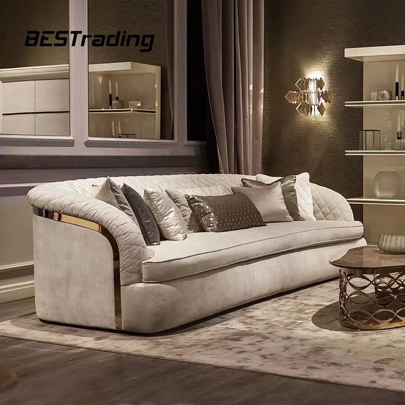Latest living room furniture sofa design velvet sofa