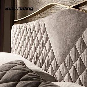 High Quality bedroom set nubuck double bed Luxury bed room furniture